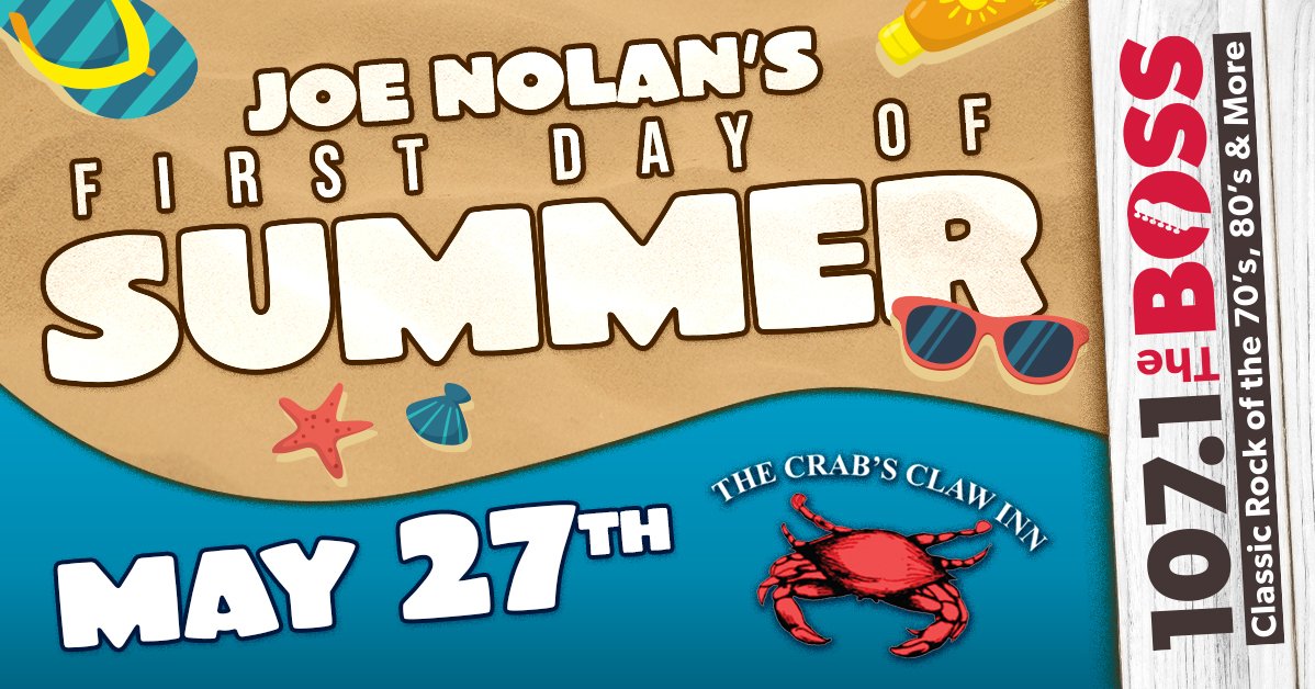 Joe Nolan’s annual First Day of Summer LIVE May 27th!