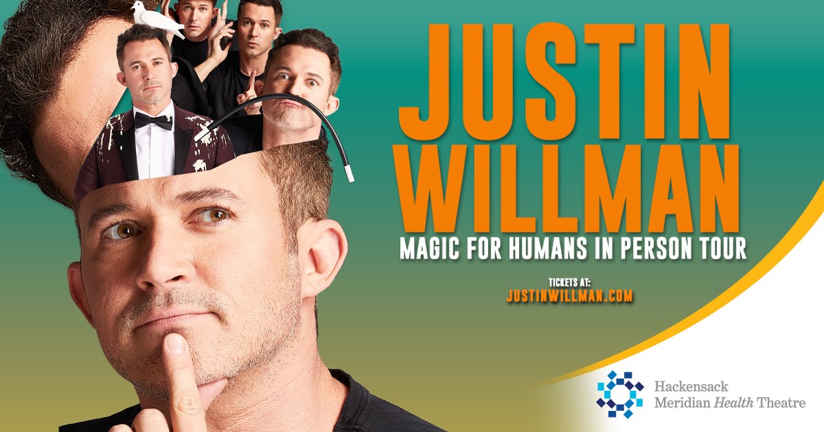 Justin William from Netflix’s “Magic for Humans” at the Basie Center in Red Bank – December 1st!