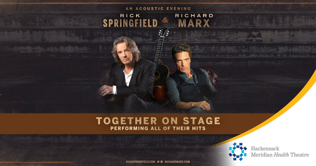 Rick Springfield & Richard Marx at the Basie Center in Red Bank – January 18th!