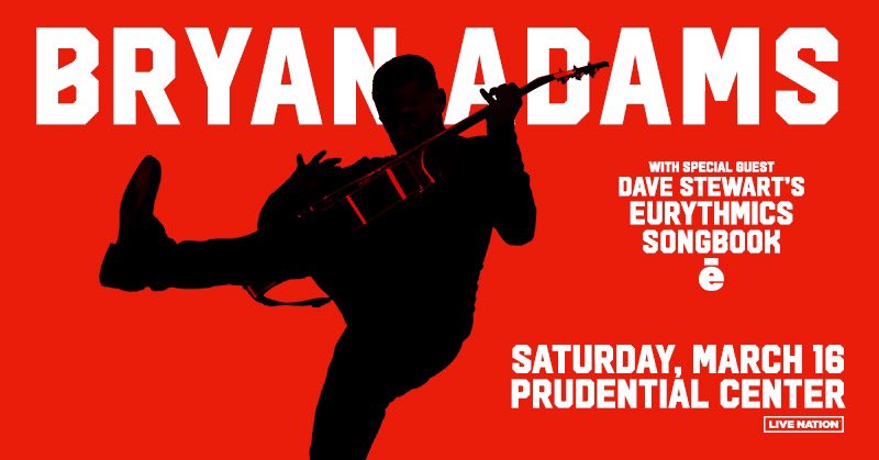Bryan Adams at the Prudential Center in Newark – March 16th!