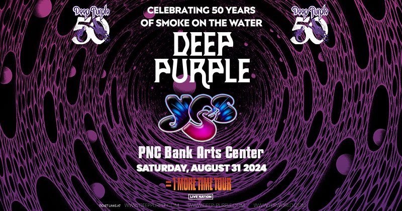 Deep Purple at the PNC Bank Arts Center in Holmdel – August 31st!