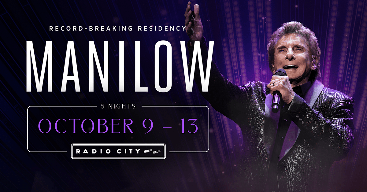 Enter to Win Tickets to See Barry Manilow on October 11th at Radio City Music Hall